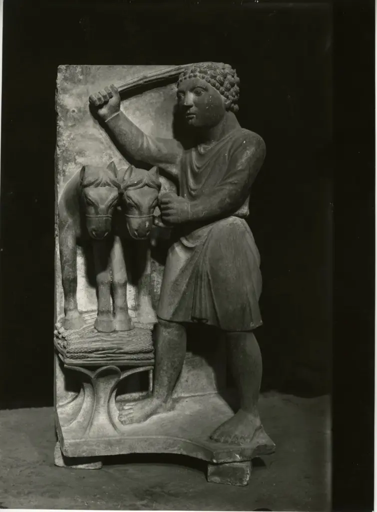 Anonimo , Antelami Benedetto - sec. XII - Allegoria del Mese di Luglio