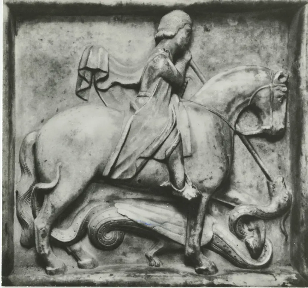 Anonimo , Antelami Benedetto - sec. XII/ XIII - San Giorgio uccide il drago