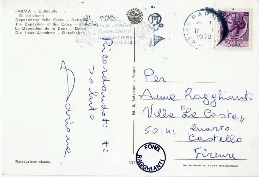 Anonimo , Parma - Cattedrale (B. Antelami) Deposizione della Croce