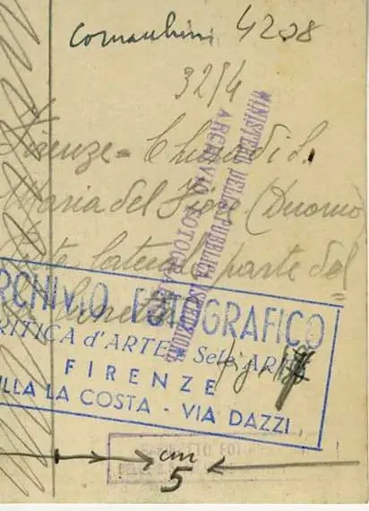 Anonimo , Firenze. Chiesa di S. Maria del Fiore (Duomo). Porta laterale, parte della lunetta