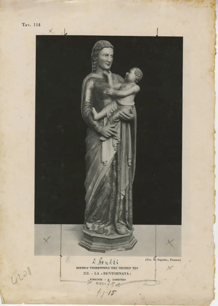 Gabinetto Fotografico della Soprintendenza Speciale per il Patrimonio Storico, Artistico ed Etnoantropologico e per il Polo Museale della città di Firenze , Alberto Arnoldi: La Bentornata. Firenze, San Lorenzo.