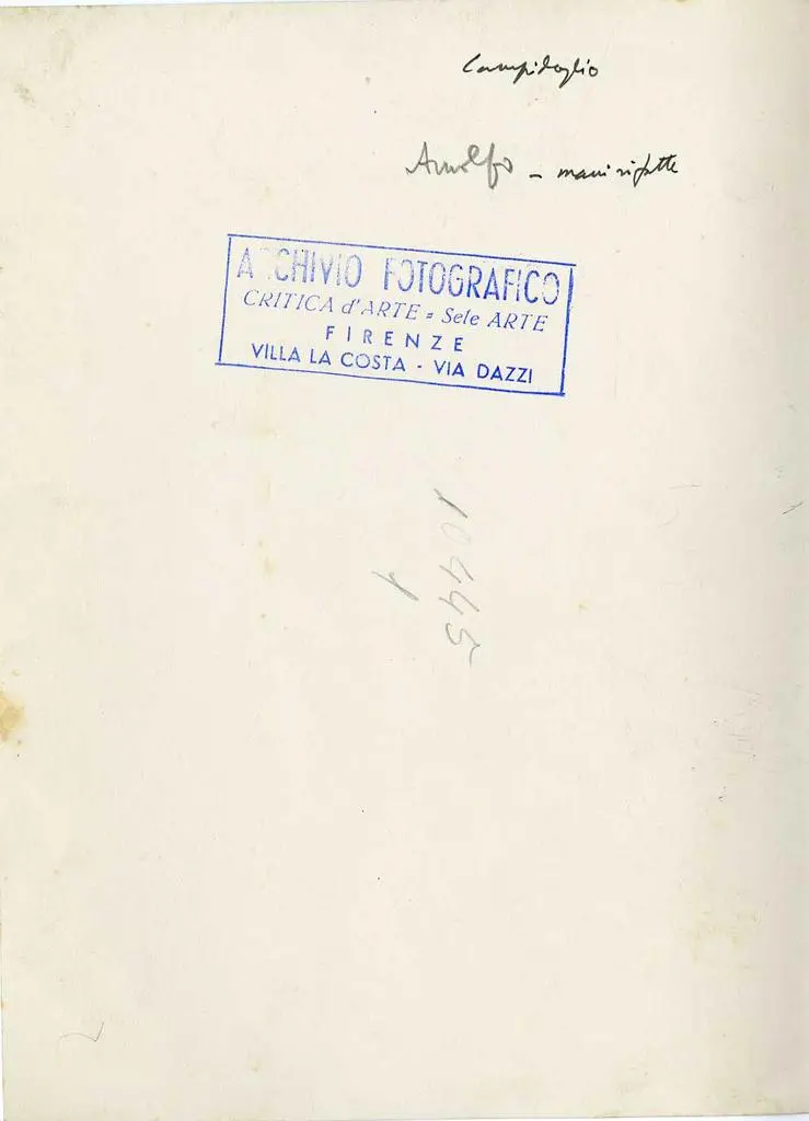 Anonimo , Arnolfo di Cambio - sec. XIII - Monumento onorario di Carlo D'Angi&ograve;