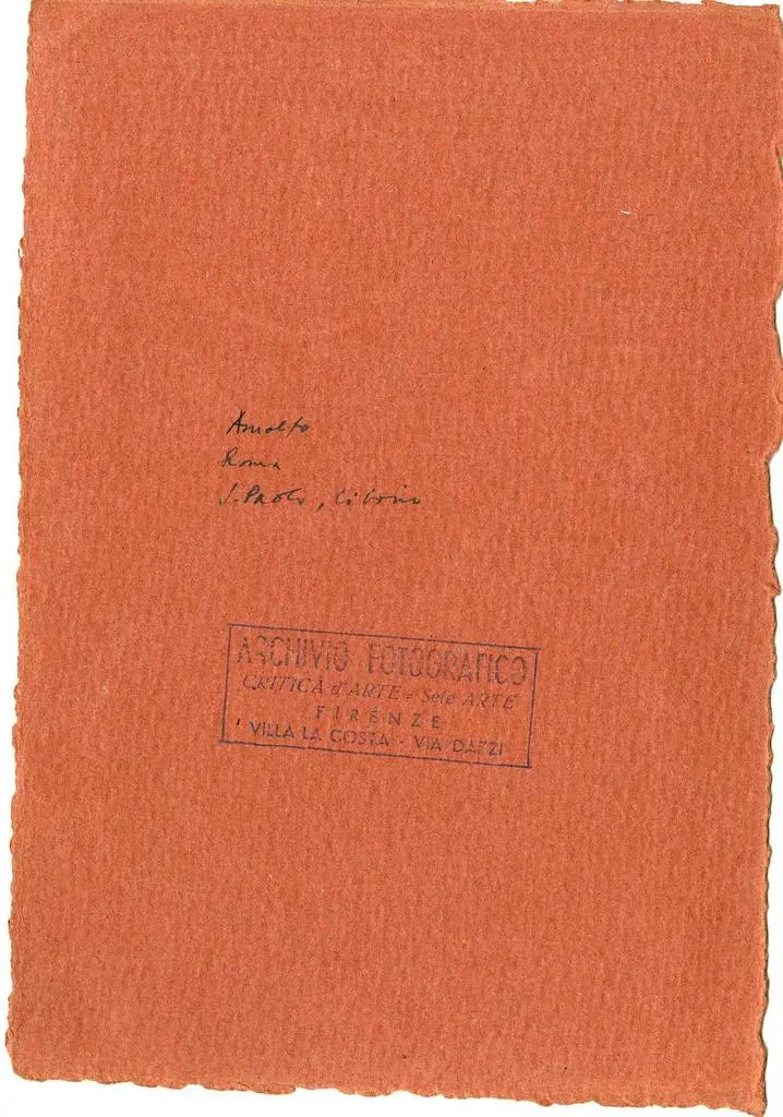 Anonimo , Arnolfo di Cambio - sec. XIII - Personaggi biblici e dell'antichit&agrave;, particolare del Peccato Originale con il Padreterno che rimprovera Adamo
