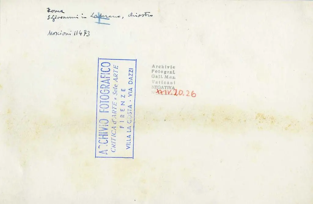 Moscioni, Romualdo/ Archivio fotografico dei Musei Vaticani , Arnolfo di Cambio - sec. XIII - Monumento funebre di Riccardo Annibaldi, particolare con chierici