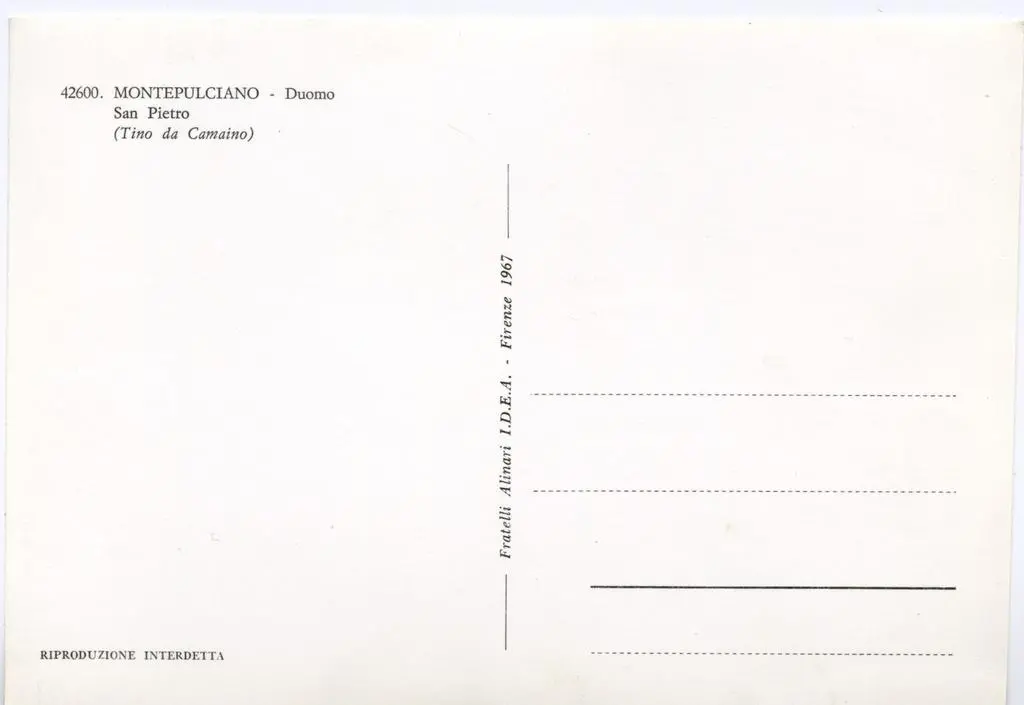 Alinari, Fratelli , Montepulciano - Duomo. San Pietro (Tino da Camaino)