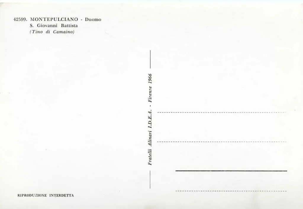 Alinari, Fratelli , Montepulciano - Duomo. S. Giovanni Battista (Tino da Camaino)