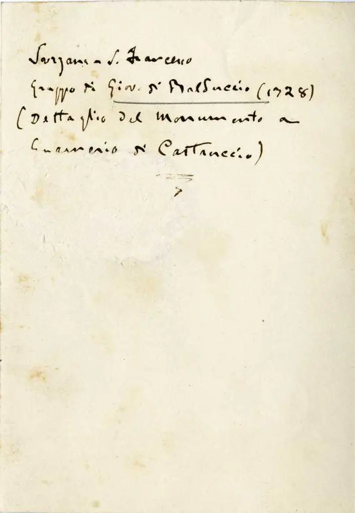 Anonimo , Sarzana - S. Francesco. Gruppo di Giov. di Balduccio (1328). Dettaglio del Monumento a Guarniero di Castruccio