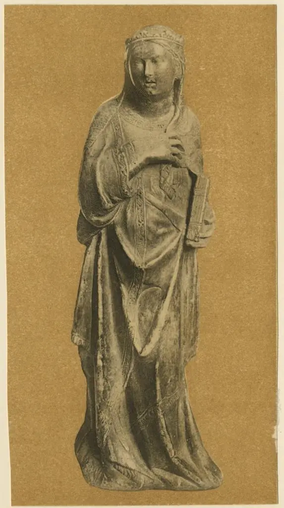 Anonimo , Vierge de l'Annonciation, statue en marbre. Art pisan, XIV.e si&egrave;cle