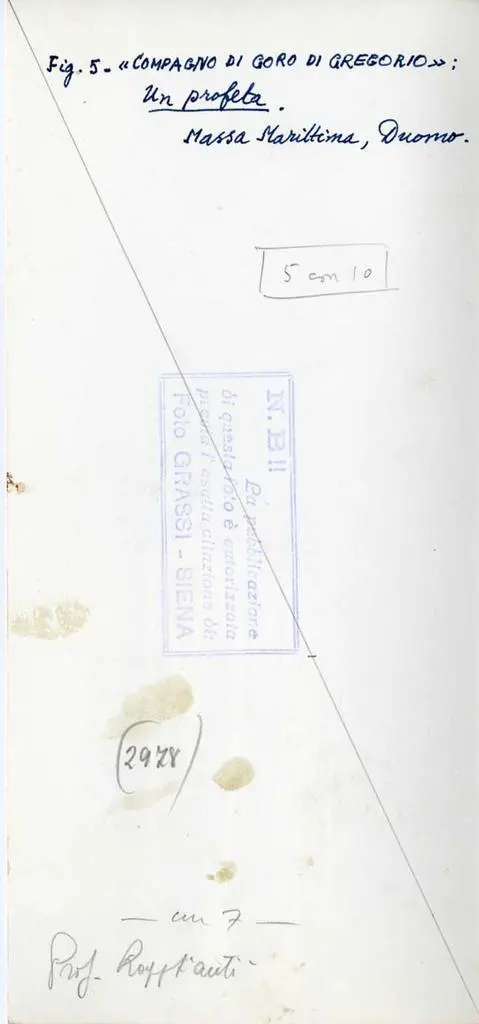 Grassi, Cesare , Compagno di Goro di Gregorio: un profeta. Massa Marittima, Duomo.