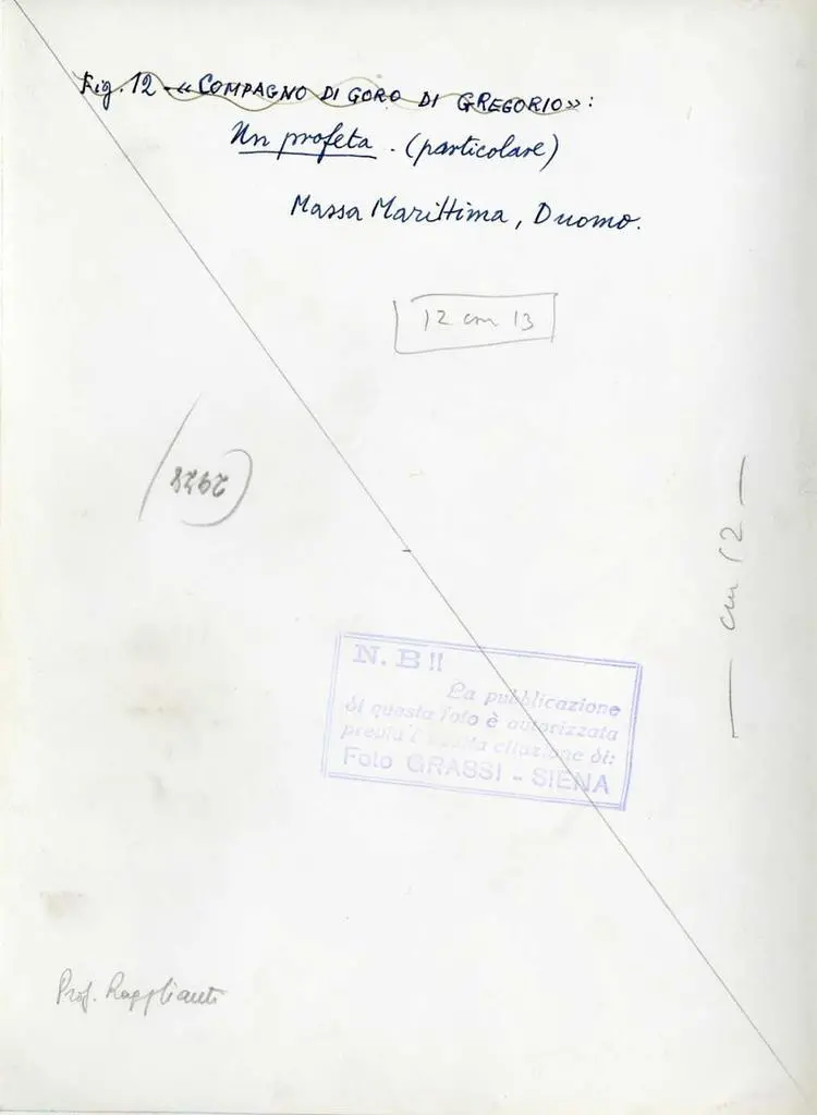 Grassi, Cesare , Compagno di Goro di Gregorio: un profeta - (particolare). Massa Marittima, Duomo.