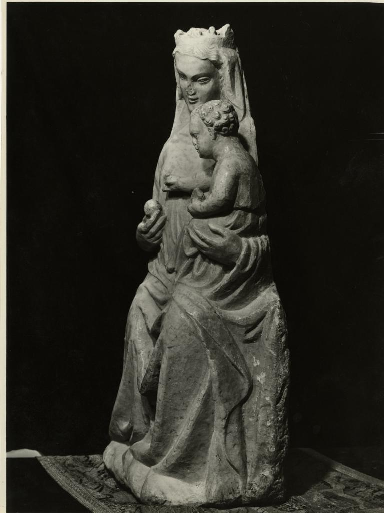 Anonimo , Compagno di Goro di Gregorio: Madonna col Bambino - (veduta di fianco) - Collezione privata.