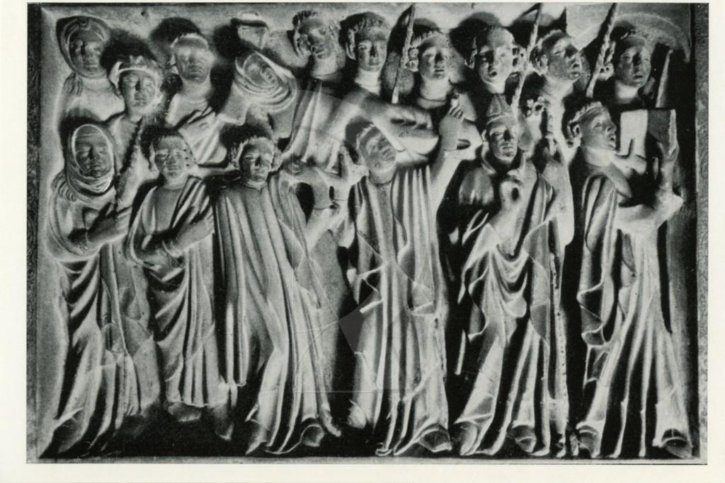 Anonimo , Scultore pisano di Barcellona, 1326-39: Funerali di S. Eulalia; sarcofago della santa nella Cattedrale di Barcellona