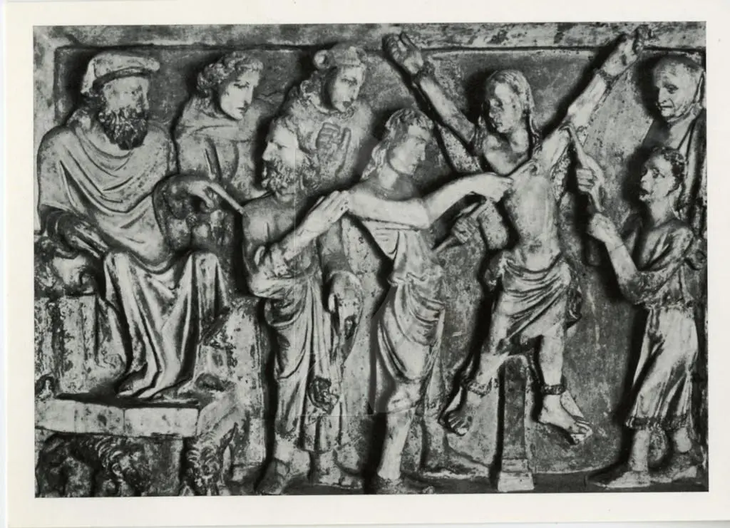 Anonimo , Scultore pisano di Barcellona, 1326-39: Martirio di S. Eulalia