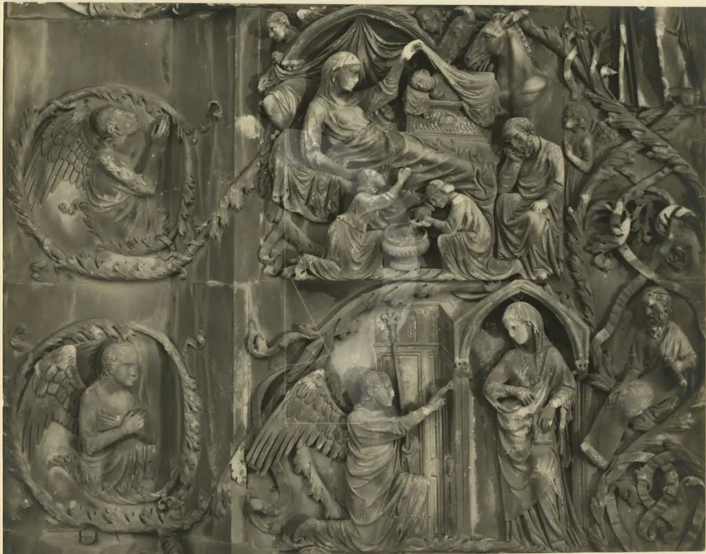 Maitani Lorenzo , Angeli, Profeti, Annunciazione, Nativit&agrave; di Ges&ugrave;