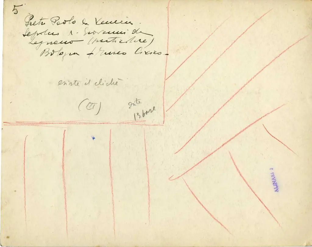 Alinari, Fratelli , Bologna - Museo Civico. Avanzi della tomba di G. da Legnano. (Iacobello e Paolo delle Masegne)