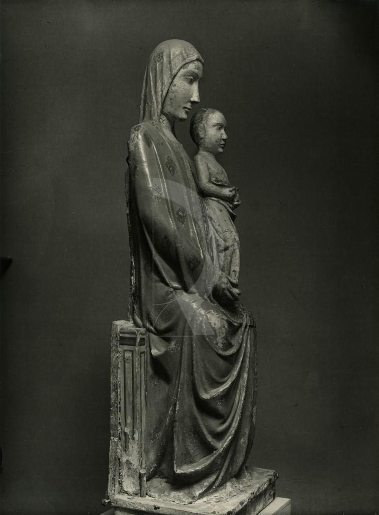 Maestro della santa Caterina Gualino , Madonna con Bambino in trono
