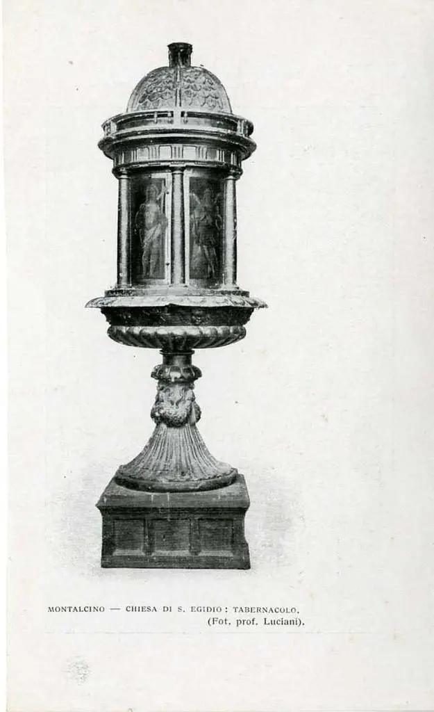 Lombardi , Montalcino - chiesa del Corpus Domini. Annunciazione. Legno (sec. XIV)