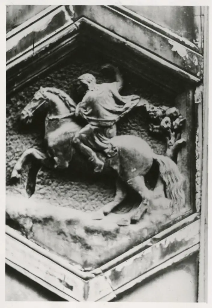 Anonimo , Andrea Pisano - sec. XIV - Allegoria dell'Arte della caccia