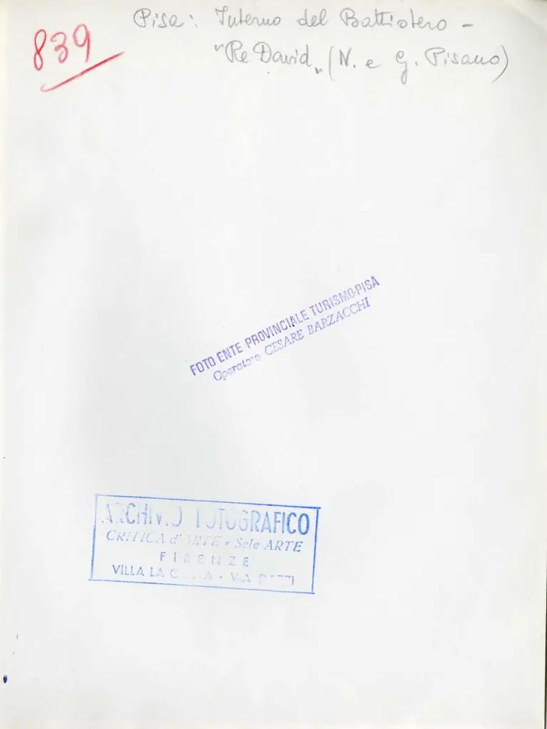 Barzacchi, Cesare , Pisano Giovanni - sec. XIII - David