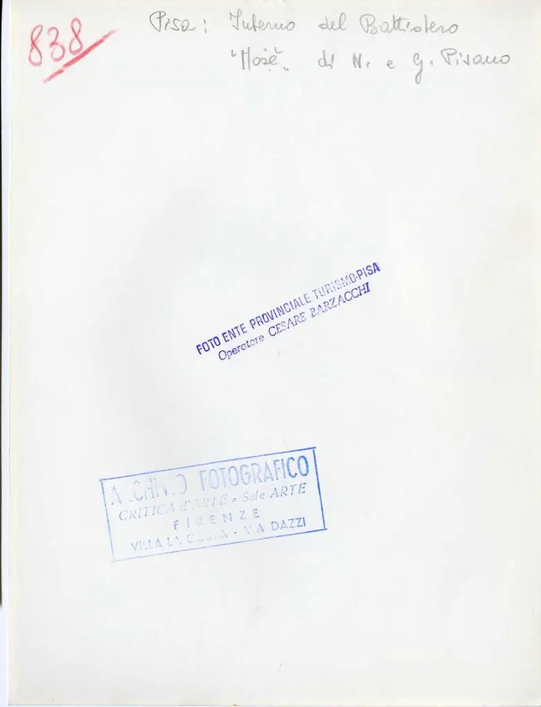 Barzacchi, Cesare , Pisano Giovanni - sec. XIII - Mos&egrave;