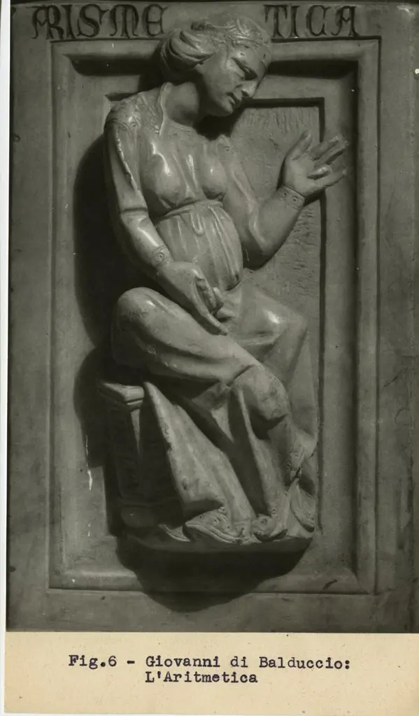 Fototeca della Soprintendenza per i beni architettonici e paesaggistici, storici, artistici ed etnoantropologici per le province di Pisa e Livorno , Fig. 6 - Giovanni di Balduccio: L'Aritmetica