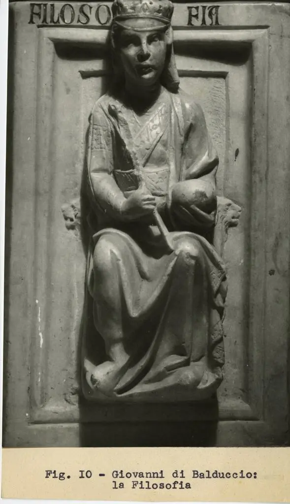 Fototeca della Soprintendenza per i beni architettonici e paesaggistici, storici, artistici ed etnoantropologici per le province di Pisa e Livorno , Fig. 10 - Giovanni di Balduccio: la Filosofia