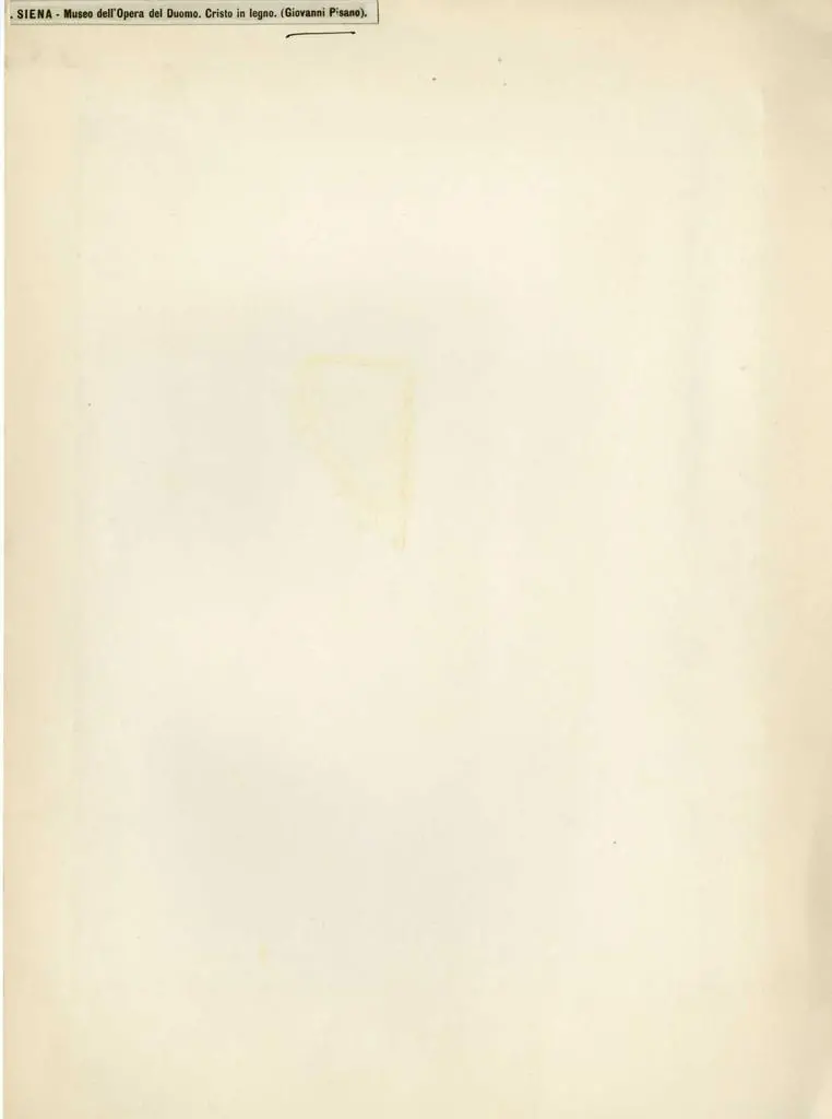 Alinari, Fratelli , Siena - Museo dell'Opera del Duomo. Cristo in legno. (Giovanni Pisano)