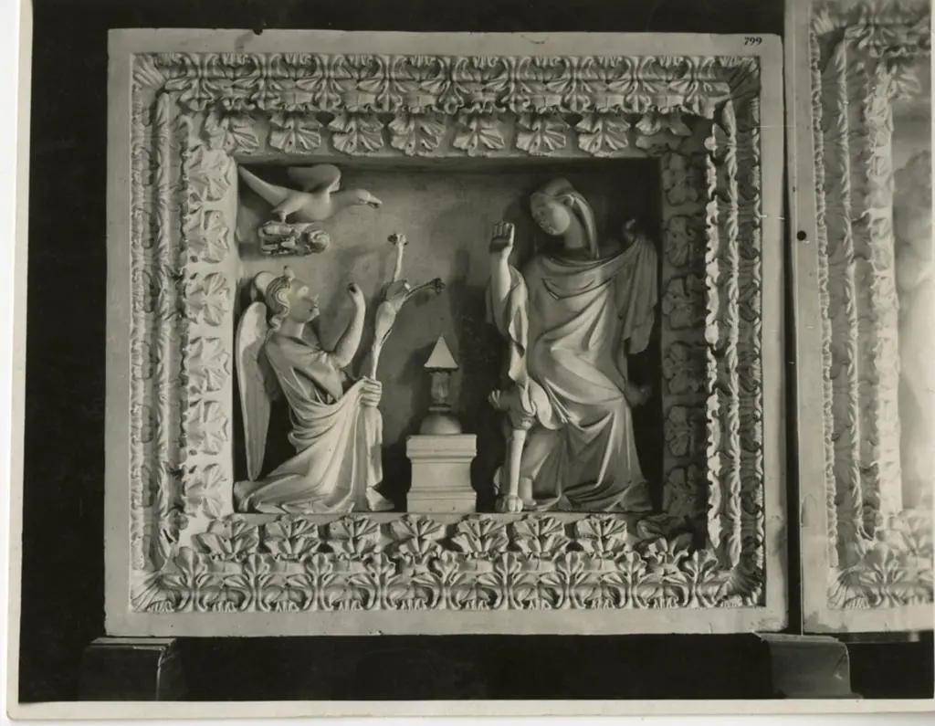 Pisano Giovanni, copia da ; Ditta Campi Carlo ; Pisano Giovanni, ambito , Annunciazione