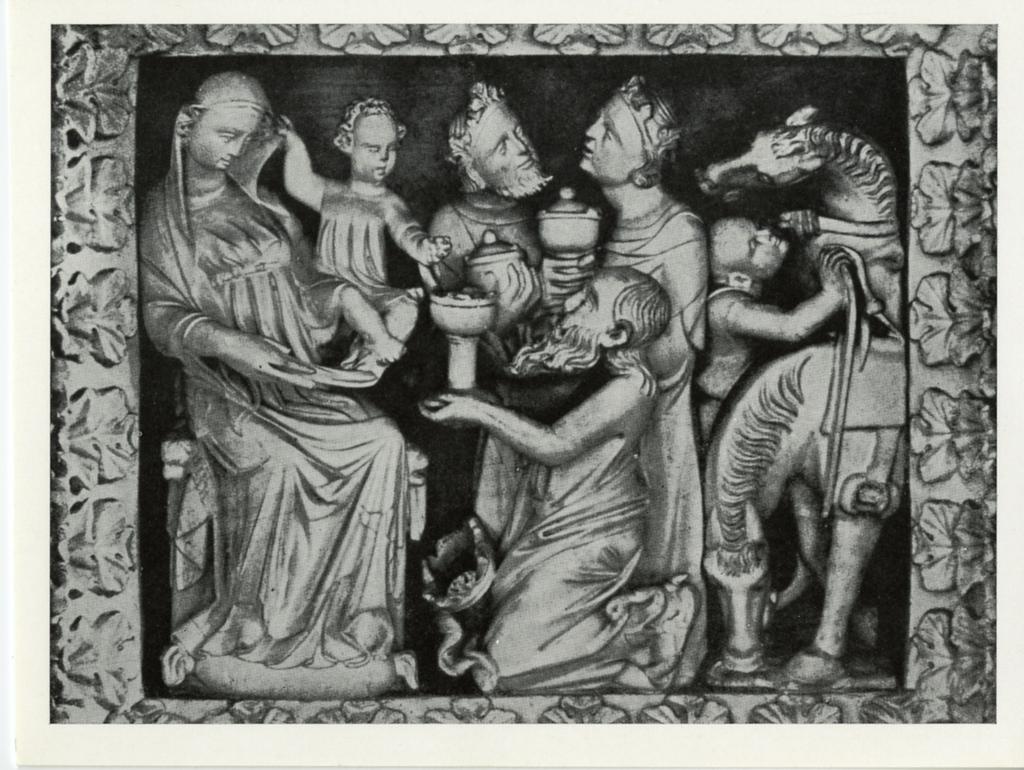 Anonimo , Pisano Giovanni - ambito - sec. XIV - Adorazione dei Re Magi. Copia in gesso dall'originale di Pizzighettone