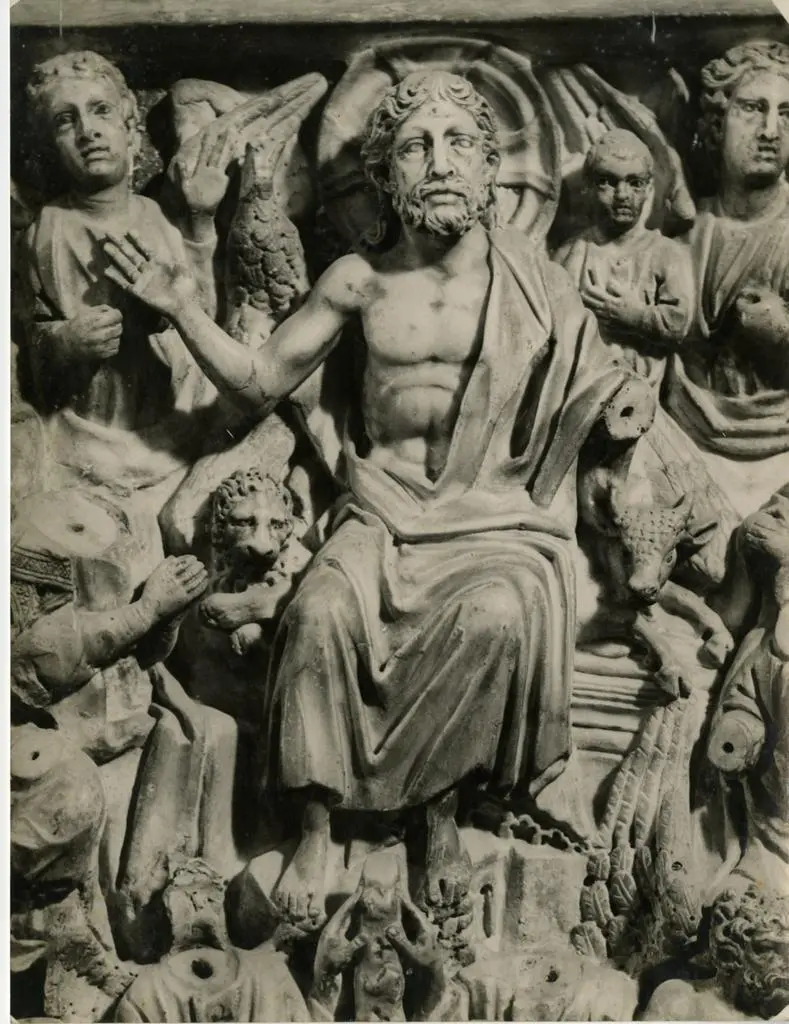 Alinari, Fratelli , Pisano Nicola - sec. XIII - Giudizio Universale. Particolare con Cristo giudice