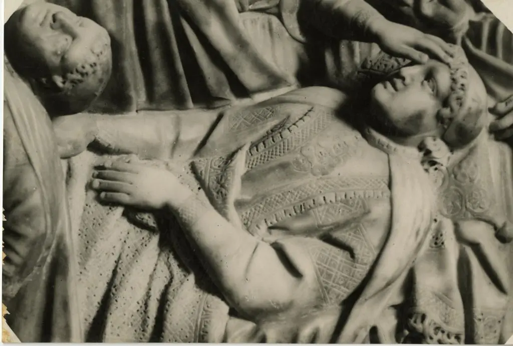 Alinari, Fratelli , Pisano Nicola; Arnolfo di Cambio; Lapo - sec. XIII - Il beato Reginaldo d'Orl&eacute;ans confortato dalla Vergine