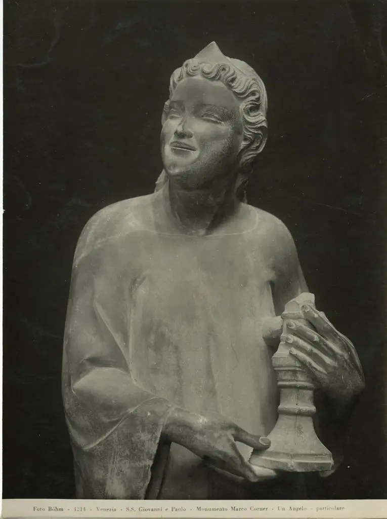 B&ouml;hm, Osvaldo , Venezia - S.S. Giovanni e Paolo - Monumento a Marco Corner - Un Angelo - particolare