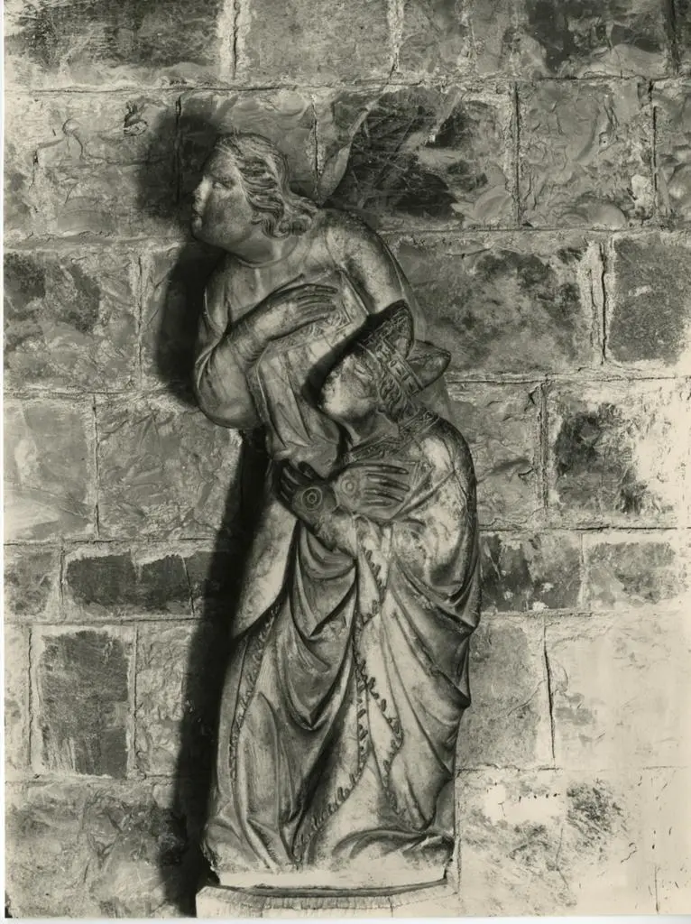 Anonimo , Tino di Camaino - sec. XIV - Angelo e devoto