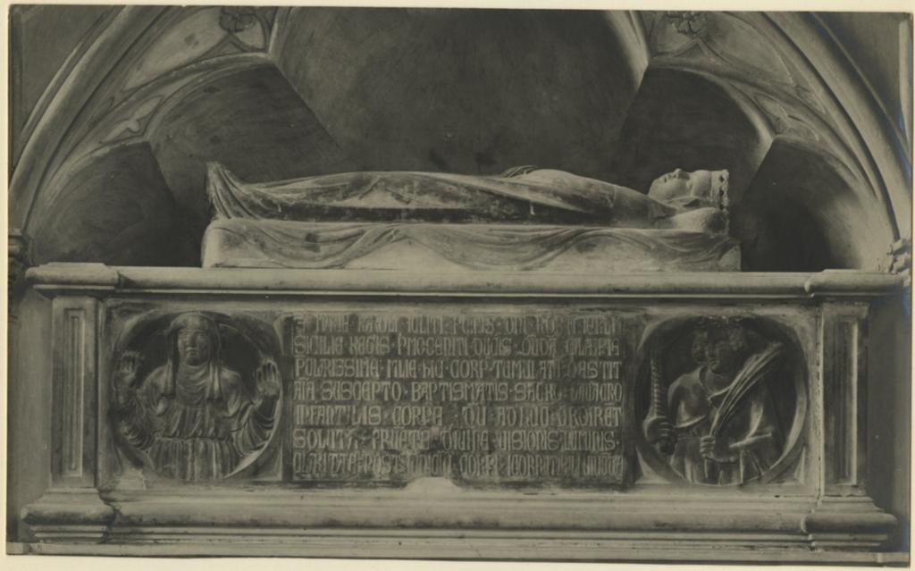 Tino di Camaino , Annunciazione, Ritratto funebre di Maria di Calabria
