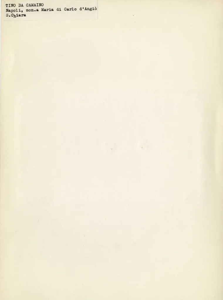 Anonimo , Tino da Camaino, Napoli, mon. a Maria di Carlo d'Angi&ograve;. S. Chiara