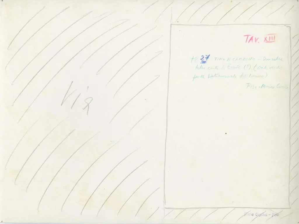 Orsolini, Mario , Tino di Camaino. Donzelle della corte di Erode (?), (dal vecchio fonte battesimale del Duomo). Pisa Museo civico