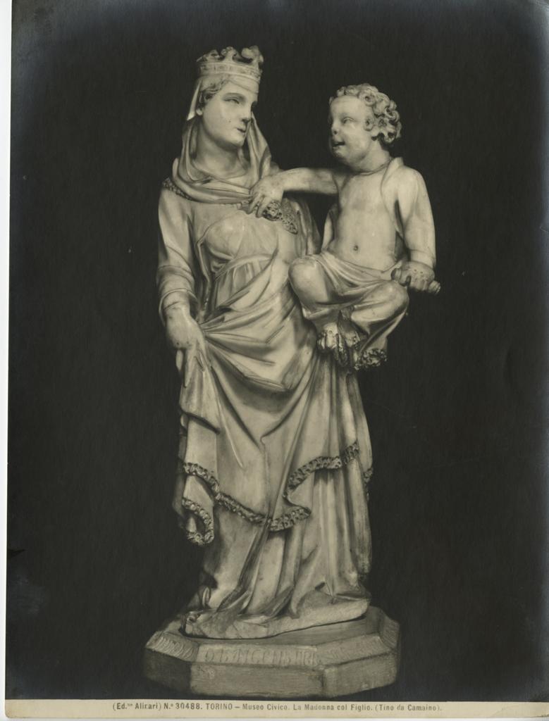 Alinari, Fratelli , Torino - Museo Civico. La Madonna col Figlio. (Tino di Camaino)