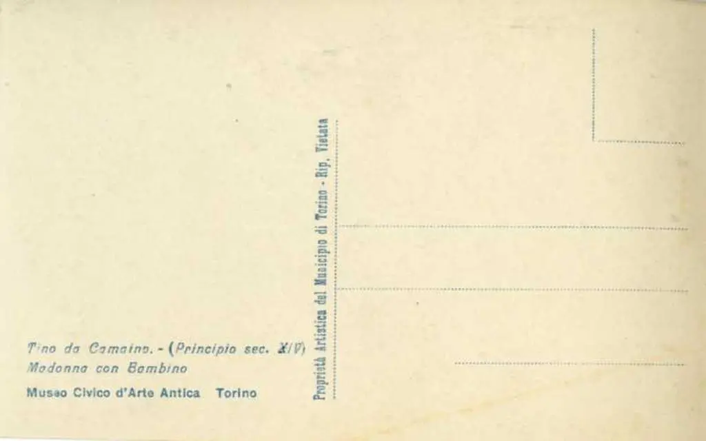 Anonimo , Tino da Camaino. - (Principio sec. XIV). Madonna con Bambino. Museo Civico d'Arte Antica. Torino