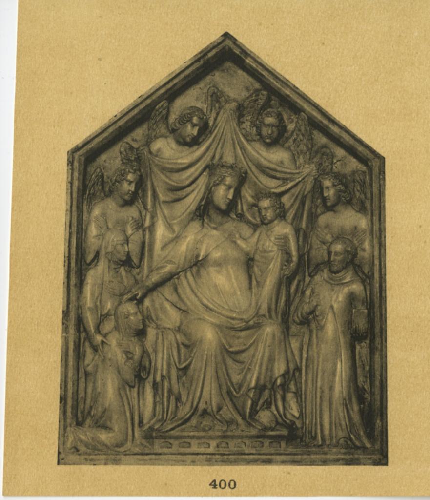Anonimo , Tino di Camaino - e bottega - sec. XIV - Madonna con Bambino, san Francesco d'Assisi, santa Chiara, beata Sancia d'Aragona e angeli