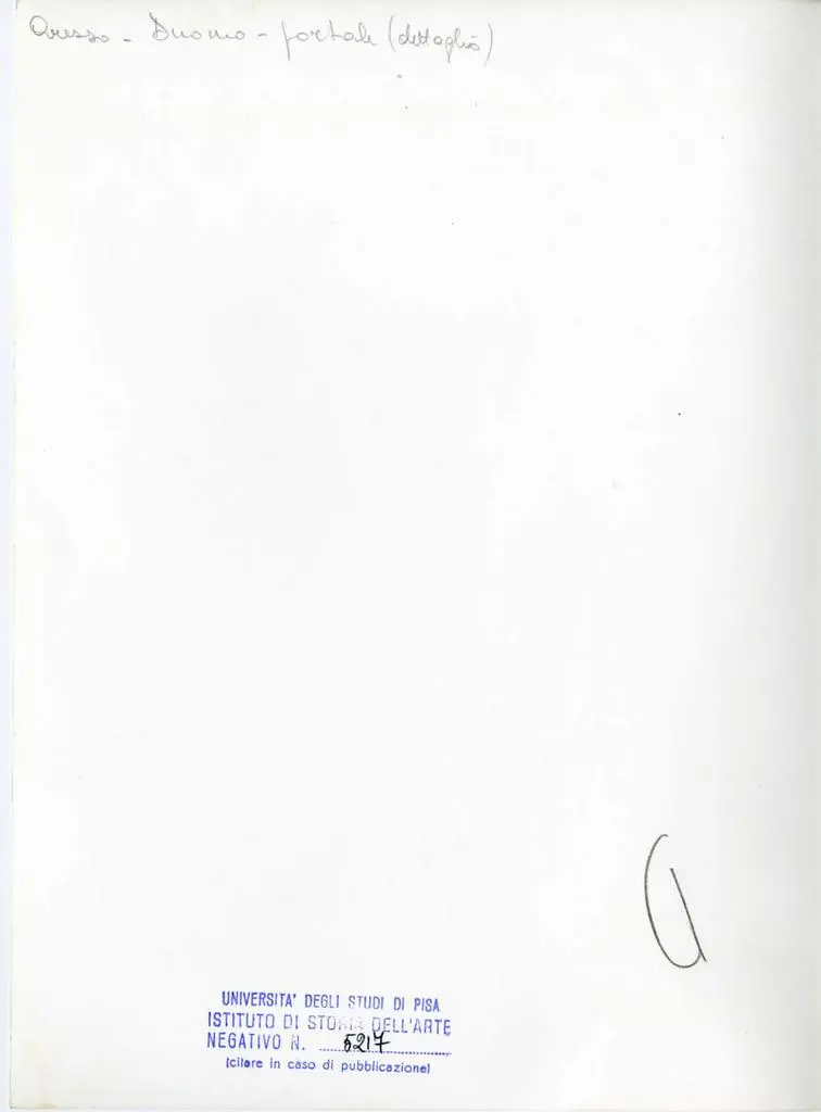 Universit&agrave; di Pisa. Dipartimento di Storia delle Arti , Arezzo. Duomo. Portale (dettaglio)