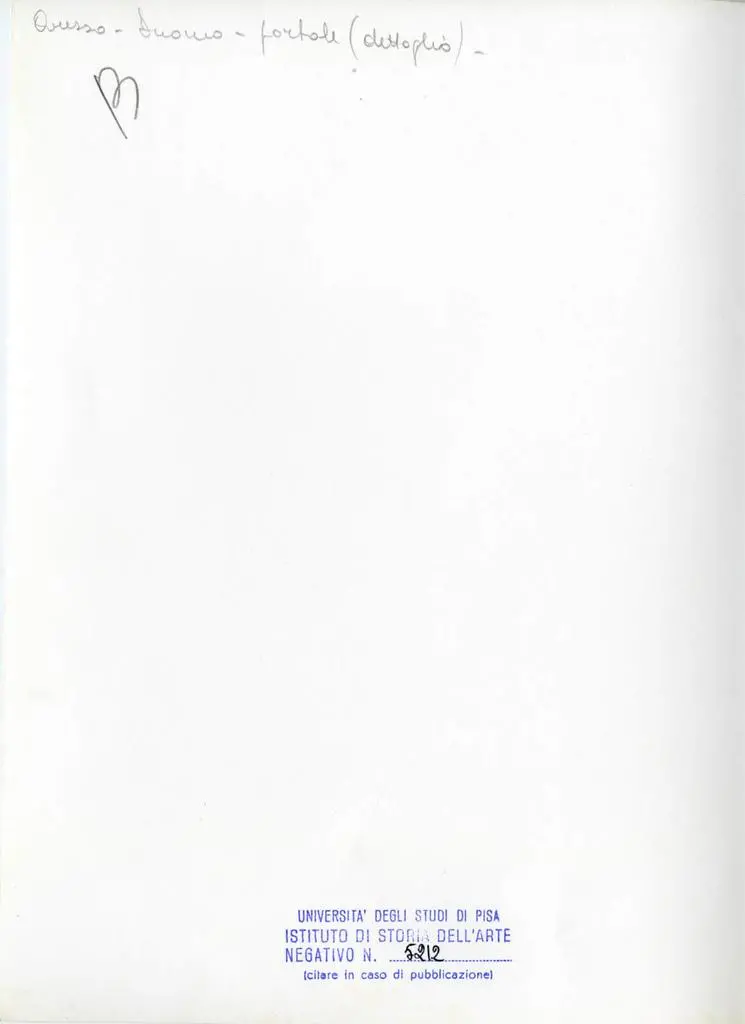 Universit&agrave; di Pisa. Dipartimento di Storia delle Arti , Arezzo. Duomo. Portale (dettaglio)