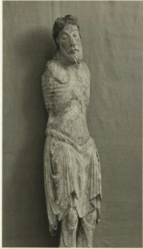 Anonimo , Anonimo francese - sec. XIII - Cristo crocifisso, particolare