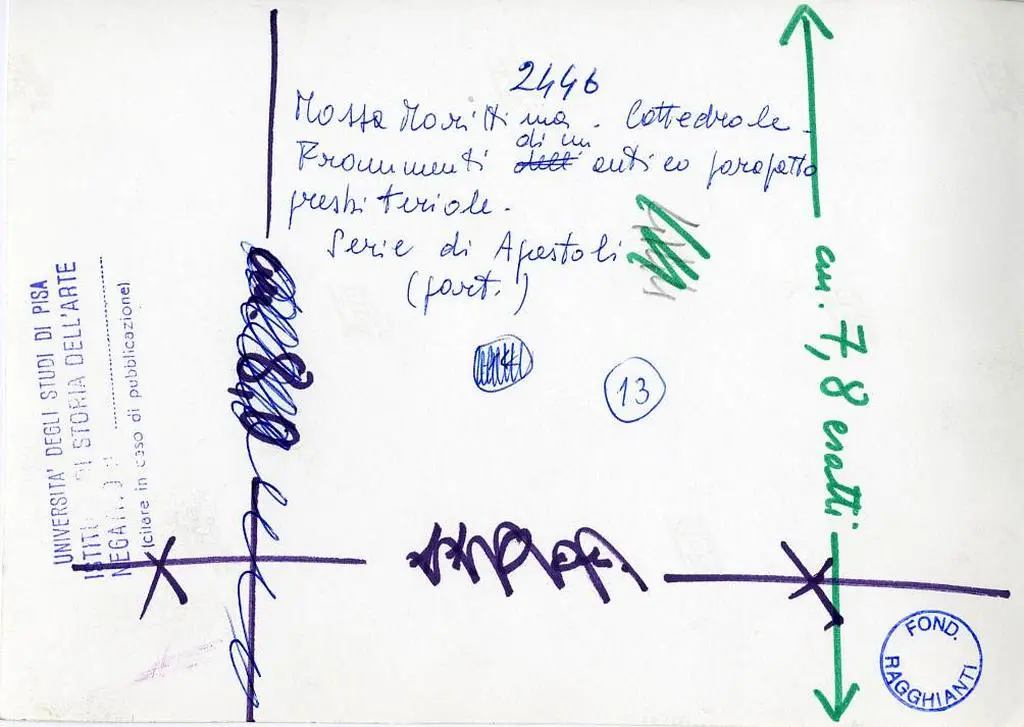 Universit&agrave; di Pisa. Dipartimento di Storia delle Arti , Massa Marittima. Cattedrale. Frammenti di un antico parapetto presbiteriale. Serie di apostoli (part.)