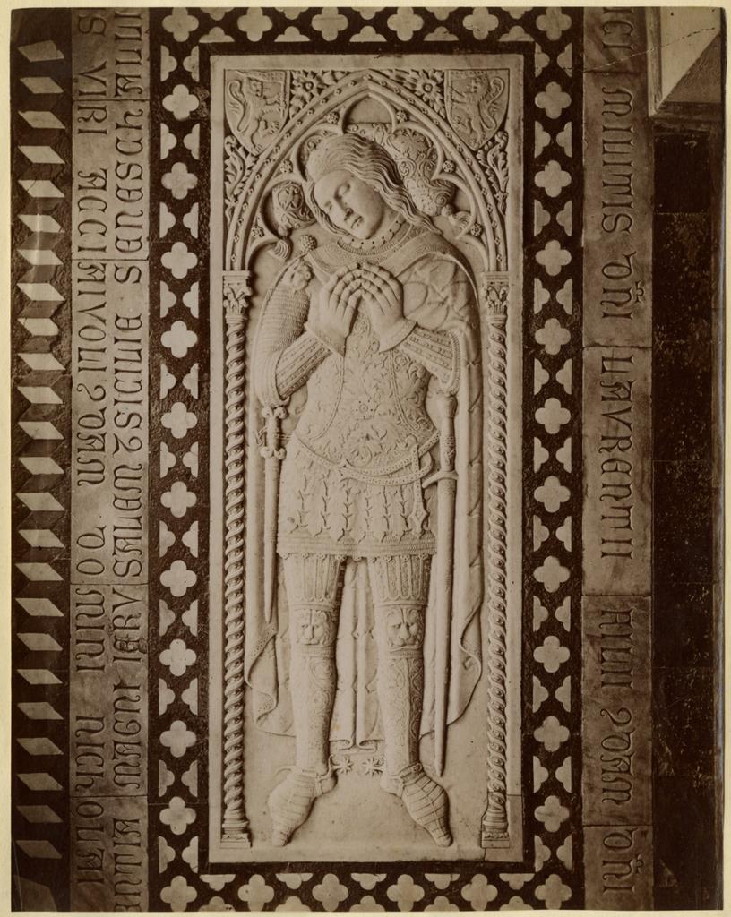 Anonimo sec. XIV , Lastra tombale di Lorenzo Acciaioli