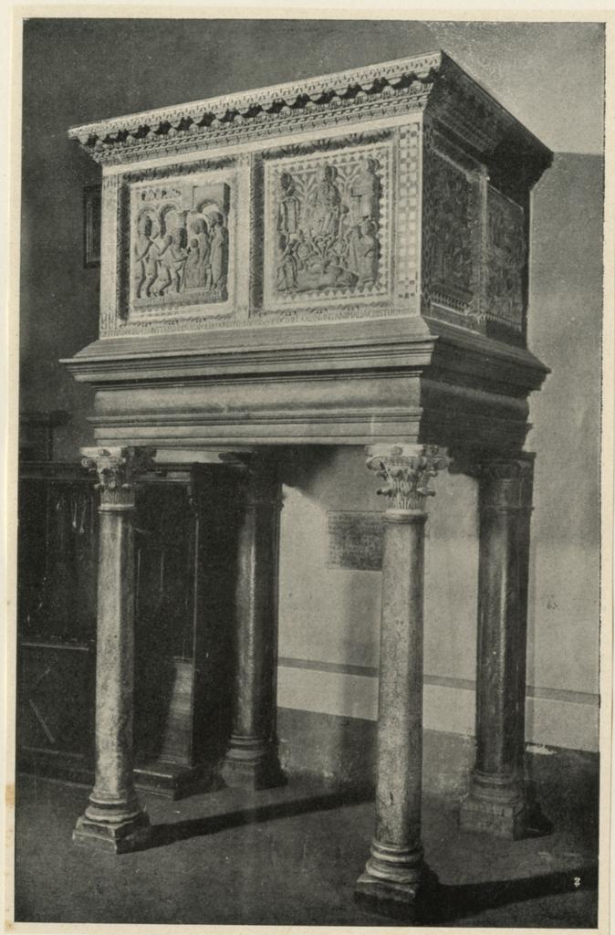 Anonimo , Pulpito già in S. Pietro ora nella Chiesa di S. Leonardo sulla Costa S. Giorgio - Firenze (opera del secolo XI)
