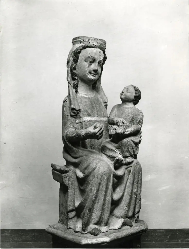 Anonimo , Anonimo sec. XIII - Madonna con Bambino in trono