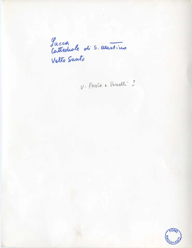 Alinari, Fratelli , Lucca - Cattedrale. Il Volto Santo senza paludamenti