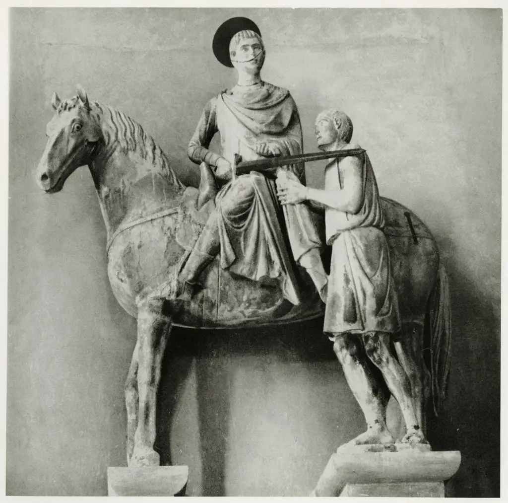 Anonimo , Anonimo - sec. XIII - San Martino e il povero