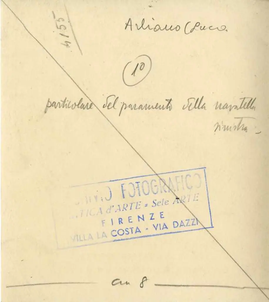 Anonimo , Arliano (Lucca), particolare del paramento della navatella sinistra