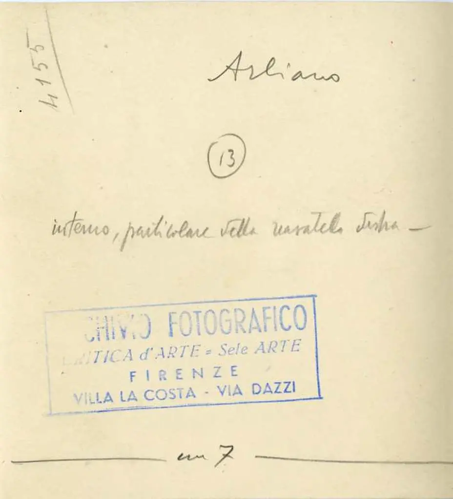 Anonimo , Arliano, interno, particolare della navatella destra